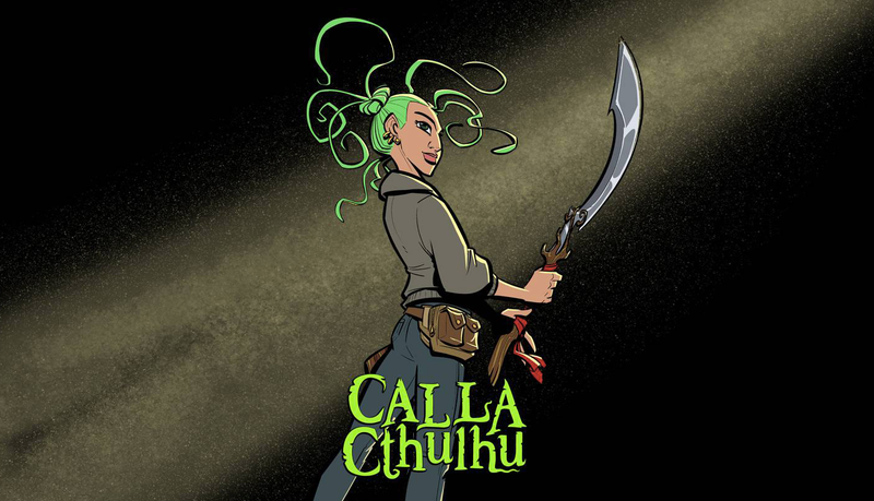 The main character of Calla Cthulu, co-created by Evan Dorkin, wife Sarah Dyer, and their daughter.